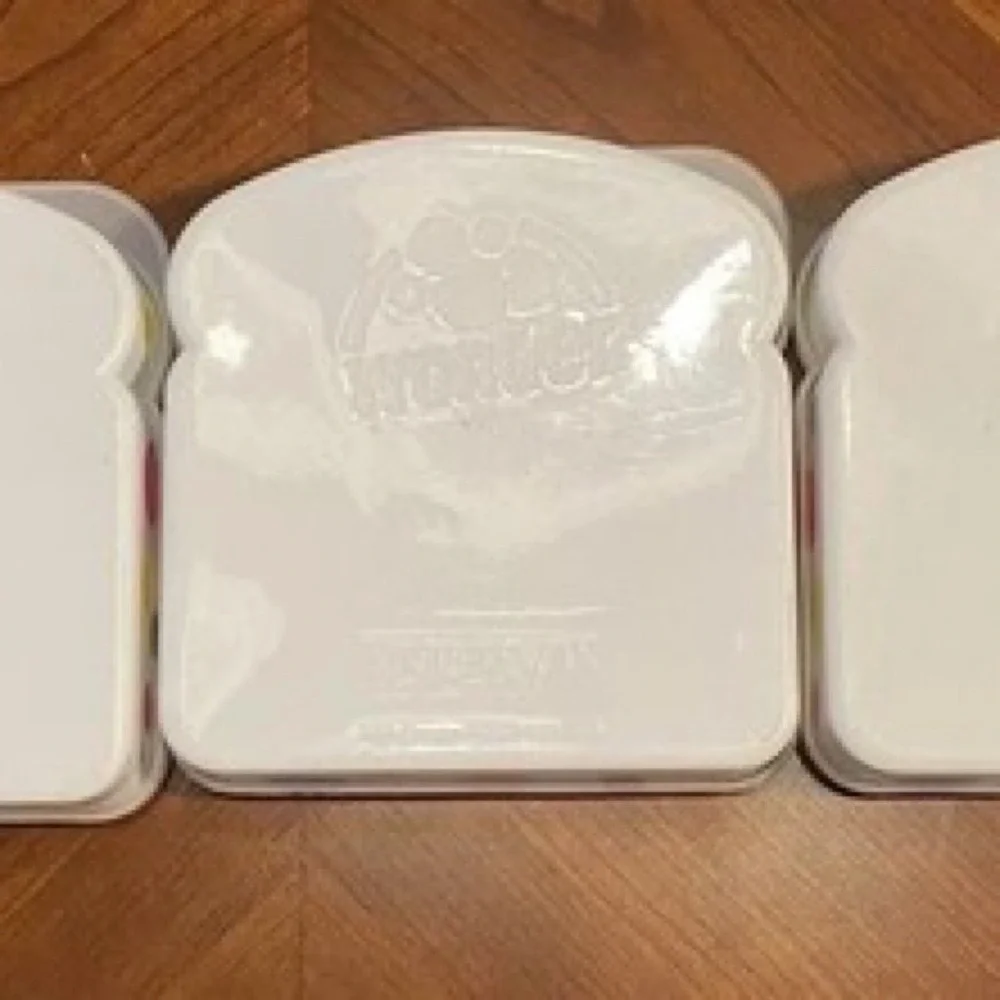 Vintage Wonder Bread Sandwich Container Cases, Colorful Bread Slice‎ Design